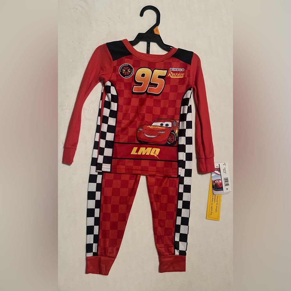 Disney Cars Red Pajama Set for Kids boy 4T